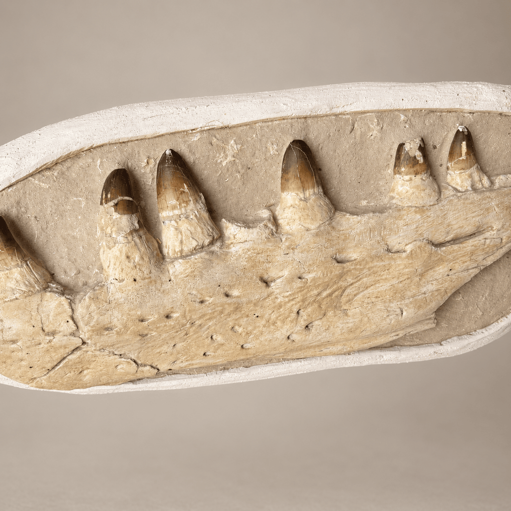 Authentic Fossils Mosasaur JAW Cretaceous Dinosaur 28.7 inches - PaleoDeserts