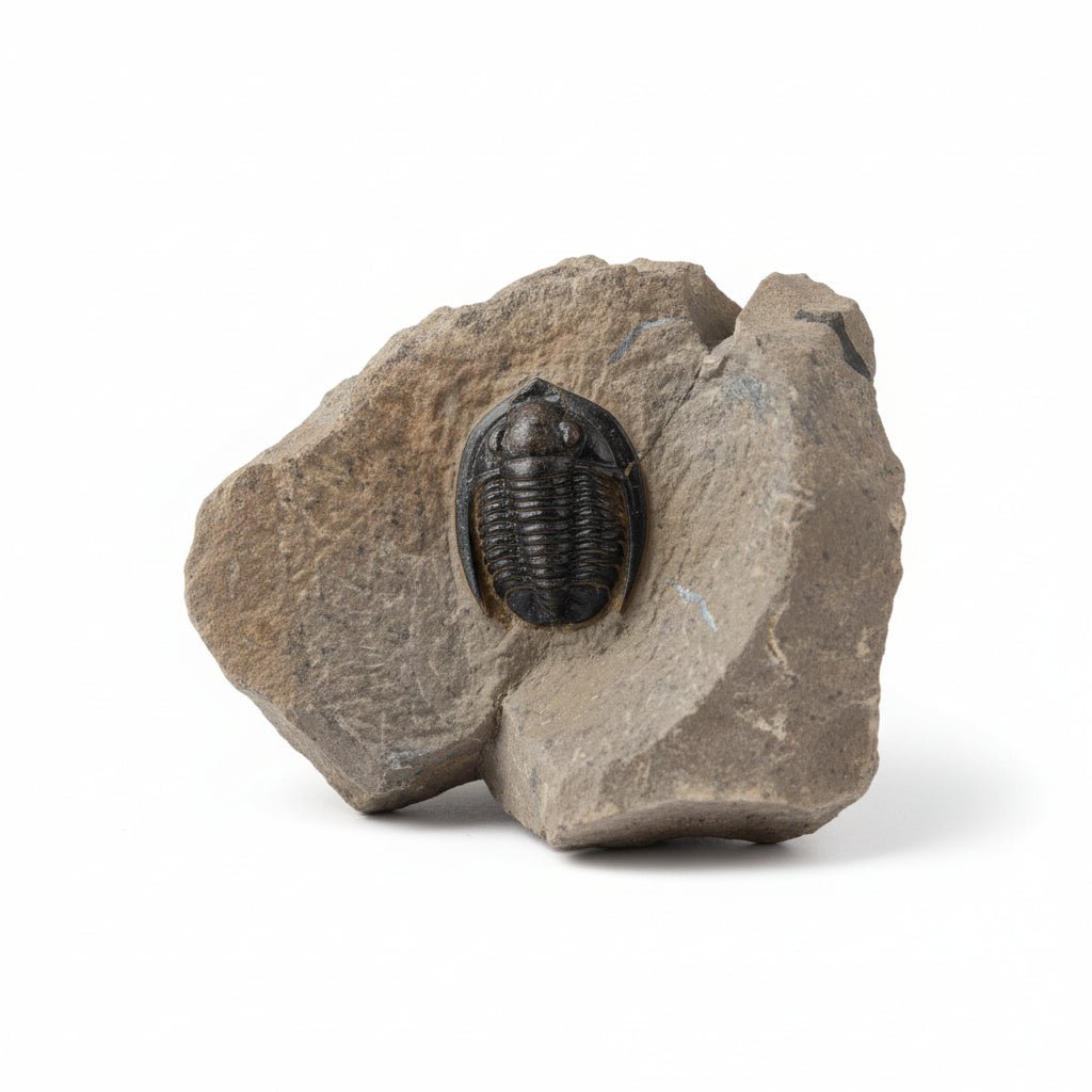 Cornuproetus sp. Fossil in Matrix, 1.57 in / 4 cm – AD-18662 - PaleoDeserts