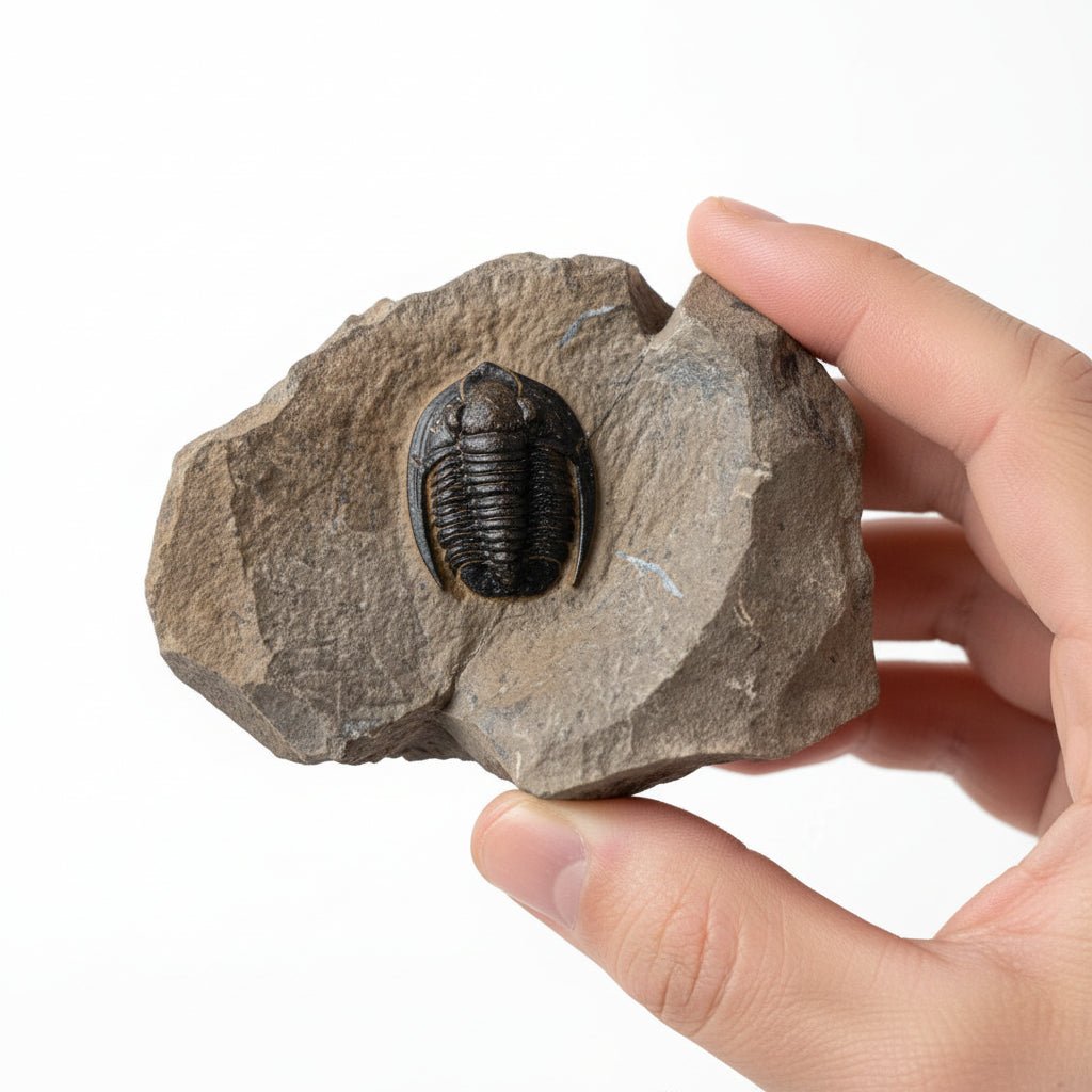 Cornuproetus sp. Fossil in Matrix, 1.57 in / 4 cm – AD-18662 - PaleoDeserts