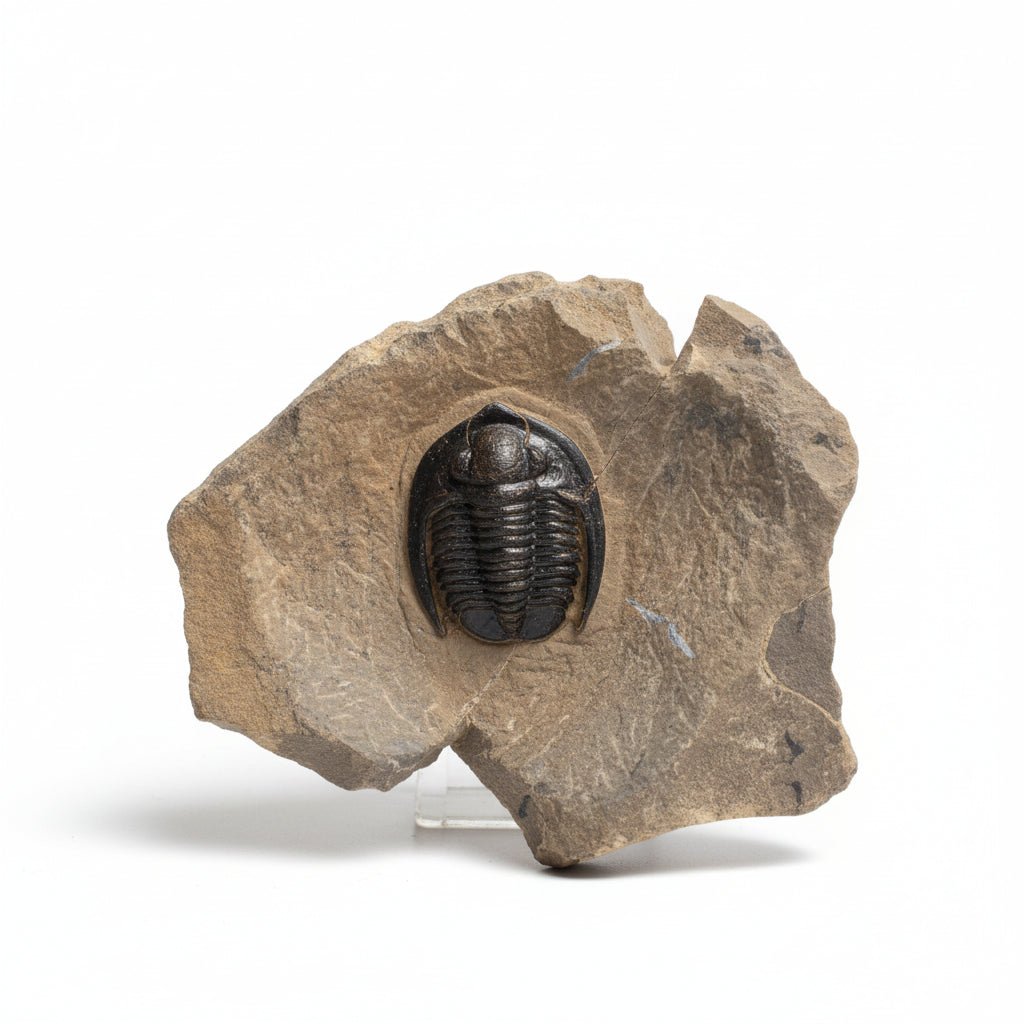 Cornuproetus sp. Fossil in Matrix, 1.57 in / 4 cm – AD-18662 - PaleoDeserts