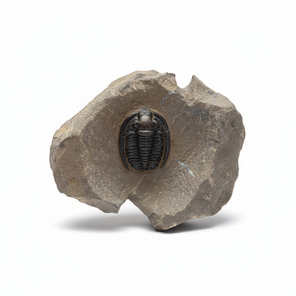 Cornuproetus sp. Fossil in Matrix, 1.57 in / 4 cm – AD-18662 - PaleoDeserts