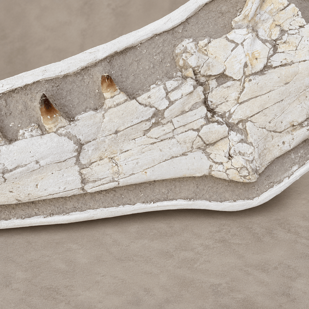 Extremely Rare 140 cm Thalassotitan atrox Mosasaur Jaw – 100% Original - PaleoDeserts