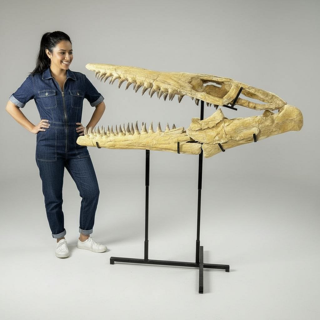 Hainosaurus boubker Skull Fossil, 47.2 in / 120 cm – AD-16802 - PaleoDeserts