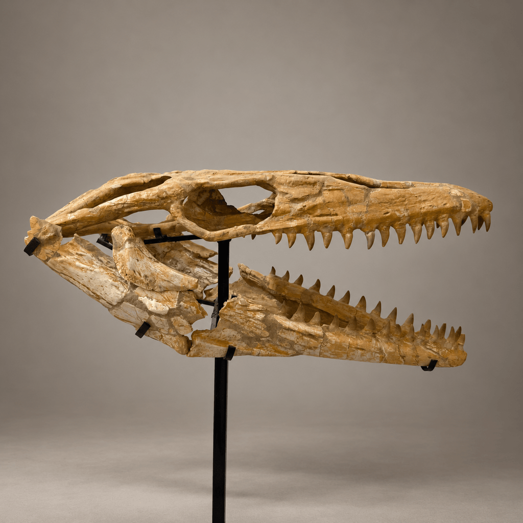 Halisaurus Mosasaur Skull, 66 cm Moroccan Fossil – PD-HSK-0066 - PaleoDeserts