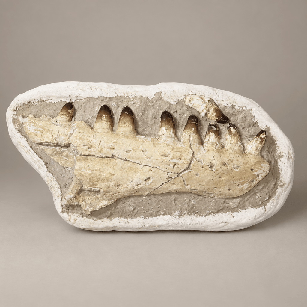 HUGE Upper Mosasaur Jaw Authentic Prognathodon fossil, s29.1 Inches - PaleoDeserts