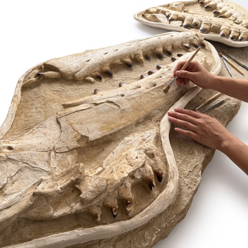 Mosasaur sp. Skull Fossil, 57 in / 145 cm – AD-18987 - PaleoDeserts