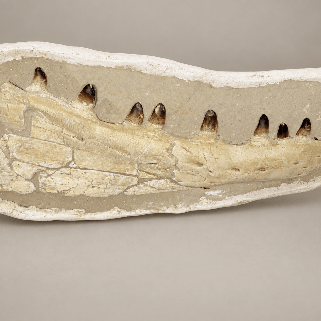 Museum Quality Mosasaur Jaw in Matrix Authentic Dinosaur Fossils, 37 inches - PaleoDeserts