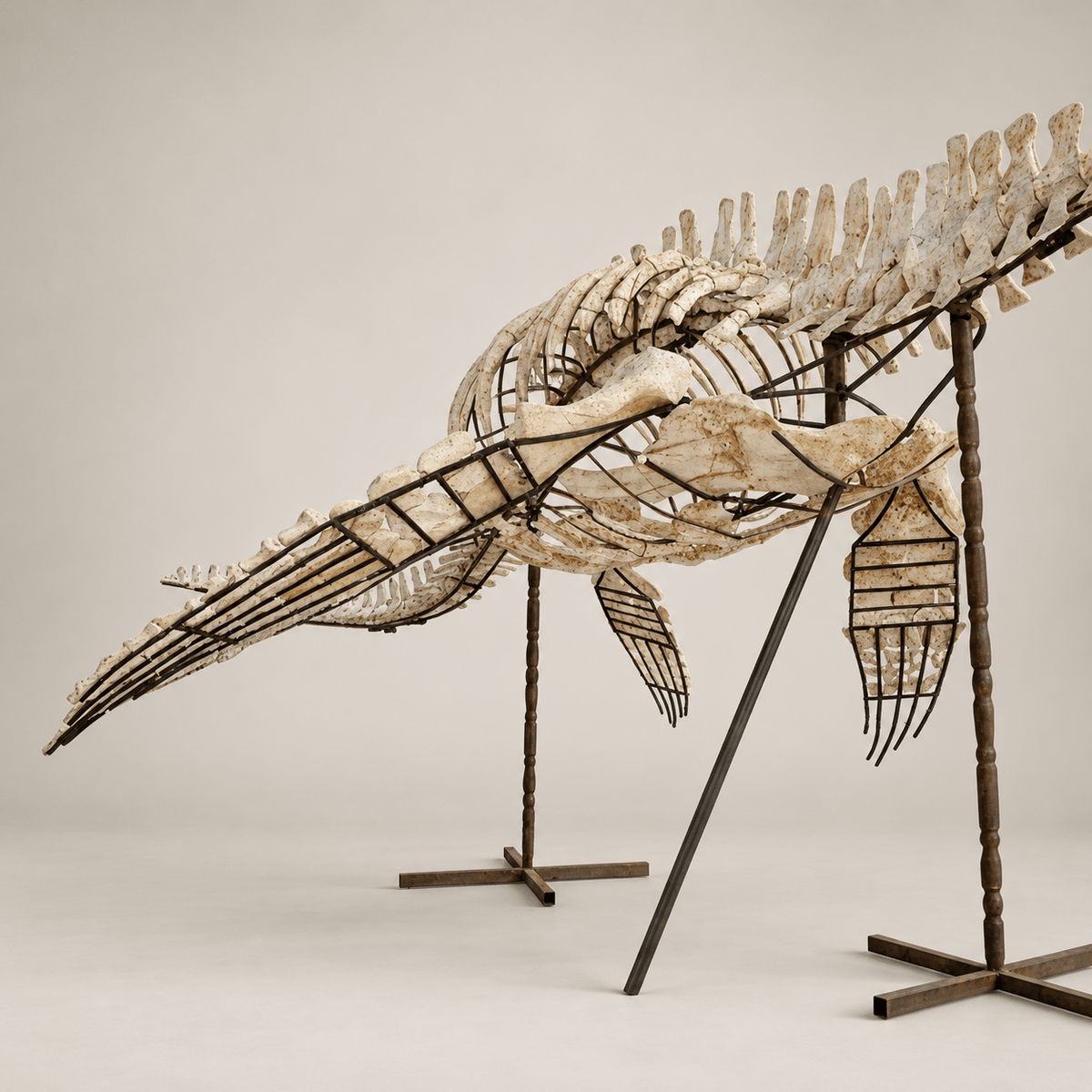 Original Plesiosaur Skeleton Zarafasaura oceanis Fossils, 21 feet – PD-PSS-0640 - PaleoDeserts