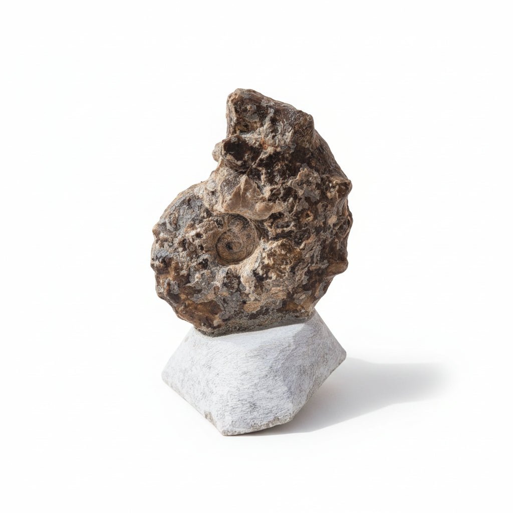 Perisphinctes Fossil in Matrix, 15 cm – AD-18693 - PaleoDeserts