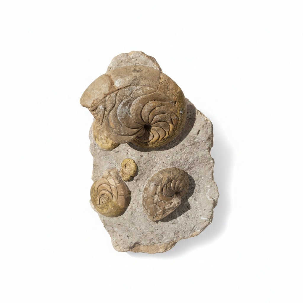 Perisphinctes Fossil in Matrix, 22 cm – AD-18708 - PaleoDeserts