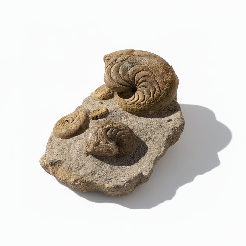 Perisphinctes Fossil in Matrix, 22 cm – AD-18708 - PaleoDeserts