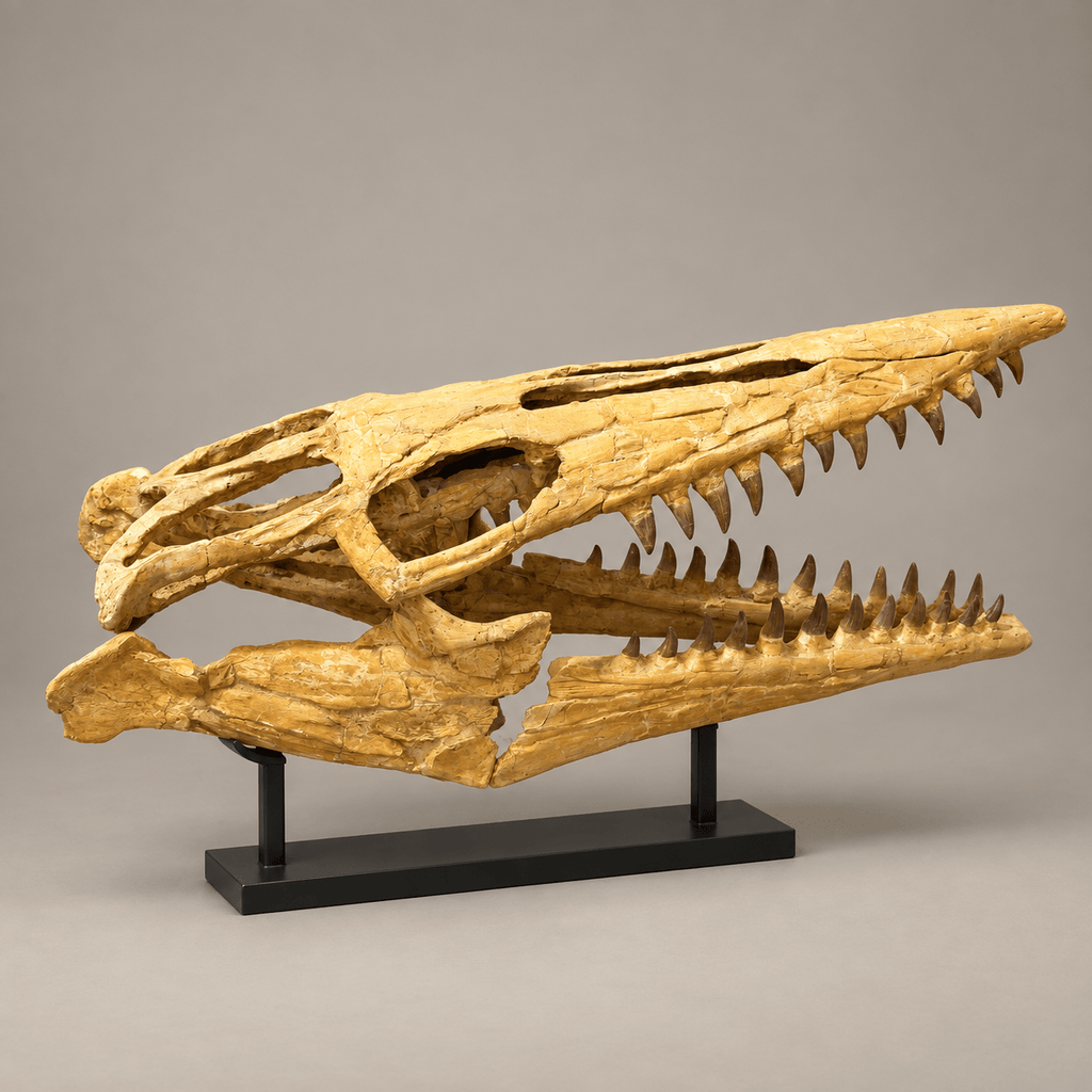 Rare Hainosaurus “boubker” Tylosaurine Mosasaur Skull fossil – 42.5 inches - PaleoDeserts