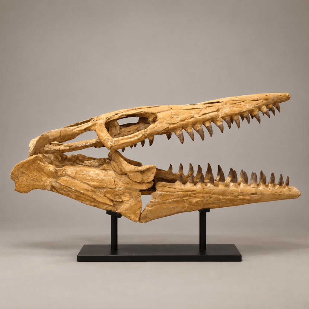 Rare Hainosaurus “boubker” Tylosaurine Mosasaur Skull fossil – 42.5 inches - PaleoDeserts