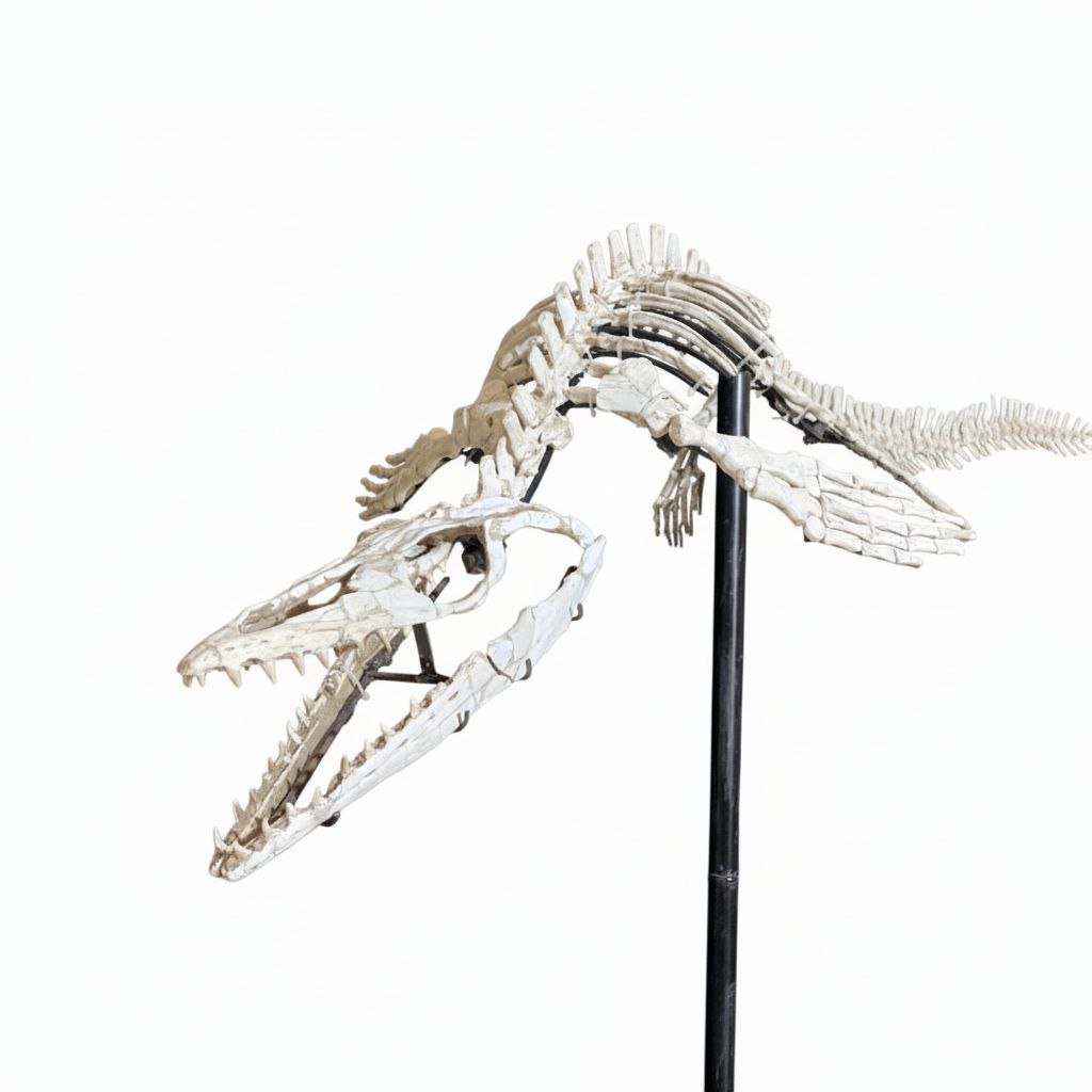 Small-bodied Mosasaur Skeleton Fossil, 1.8 m – AD-17445 - PaleoDeserts